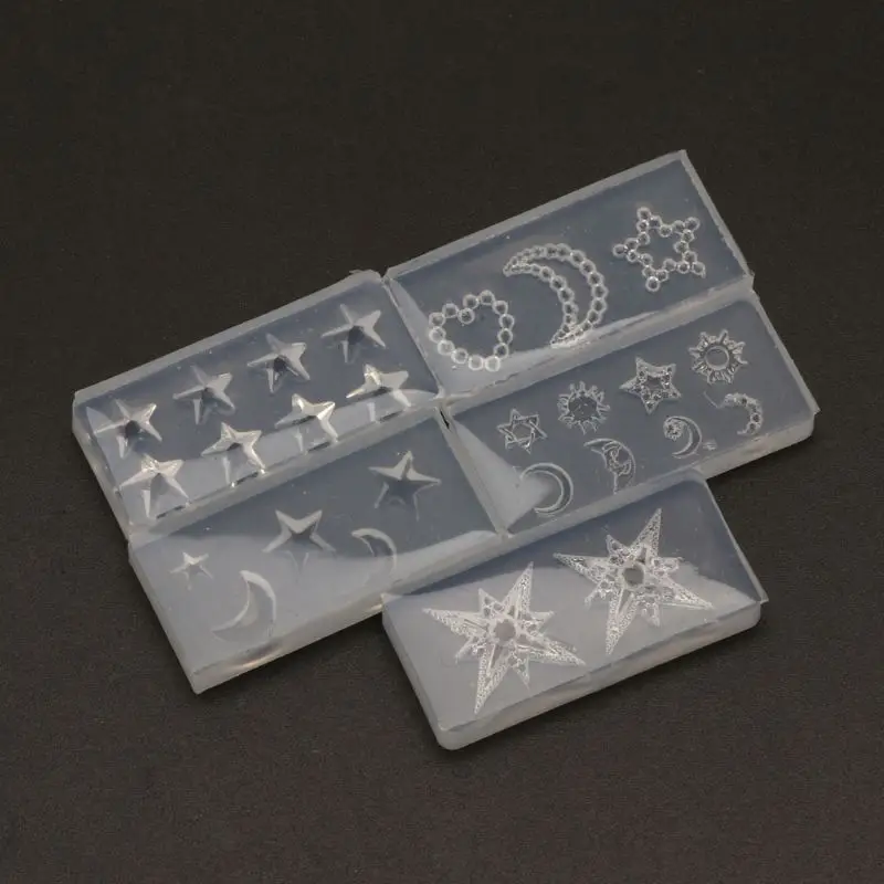 5Pcs Mini Moon Star Sun Resin Mold Astral Planet Jewelry Fillings Silicone | Украшения и аксессуары