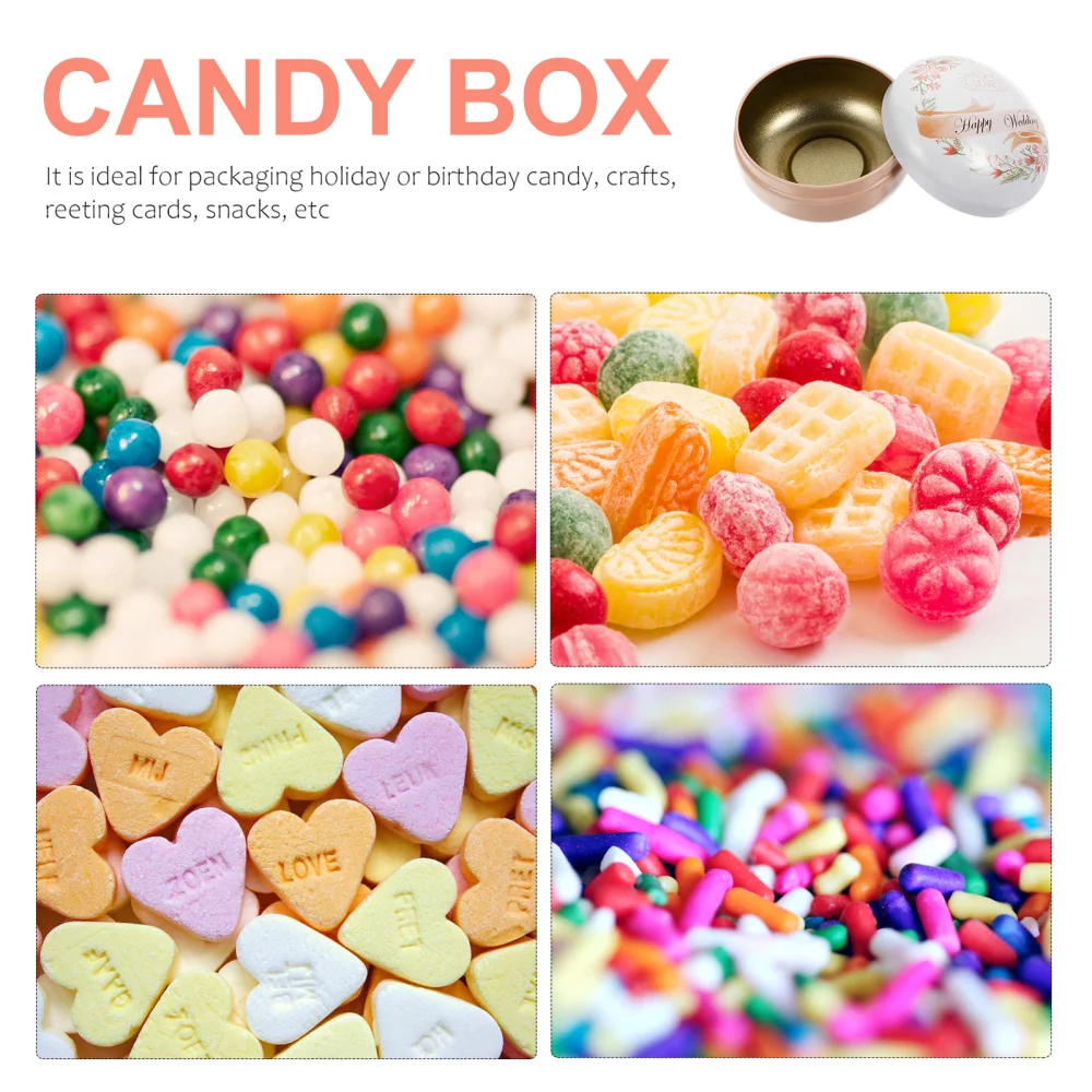 

10Pcs Tinplate Candy Boxes Gifts Packaging Boxes Wedding Candy Boxes Decor