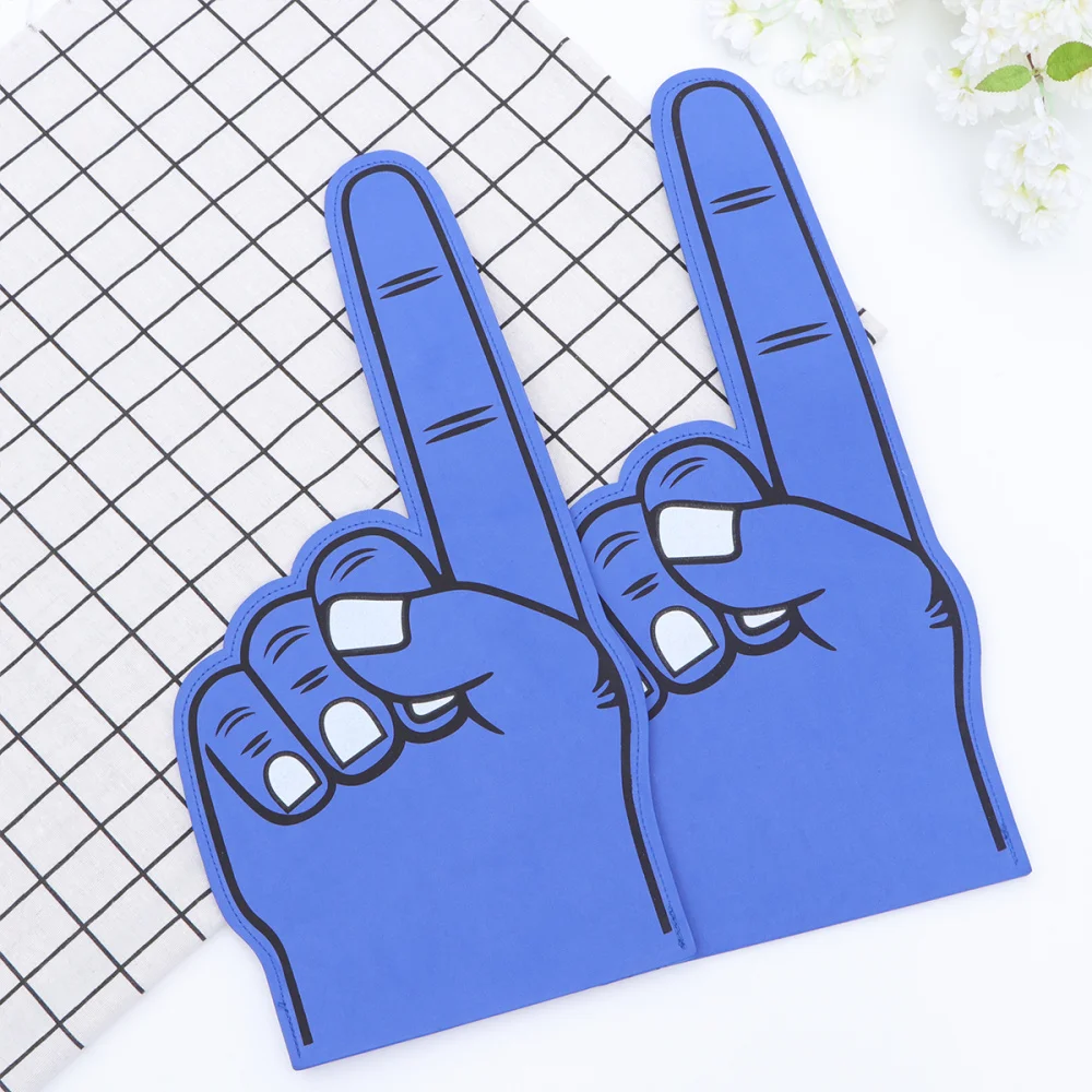 

3 Pcs EVA Large Size Slap Atmosphere Cheer Gesture Hand Toys Party Sport Concert Favors (Yellow)