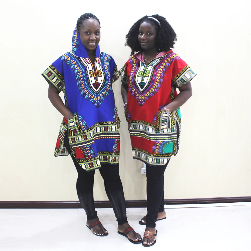 В африканском стиле унисекс Dashiki Толстовка Для женщин с длинным капюшоном