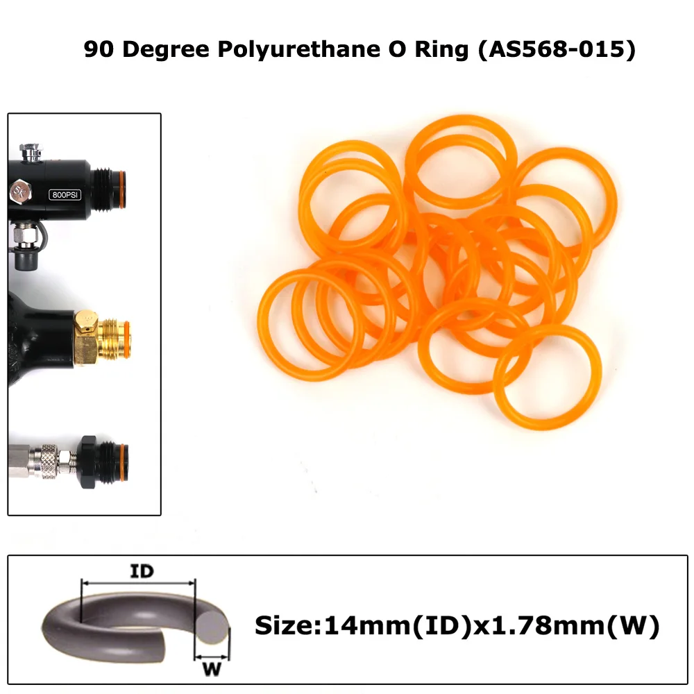

Новинка 100 шт. 90 градусов полиуретановое уплотнительное кольцо для CO2/HPA/AIR Paintball адаптер для резервуара (магнитно-красный)