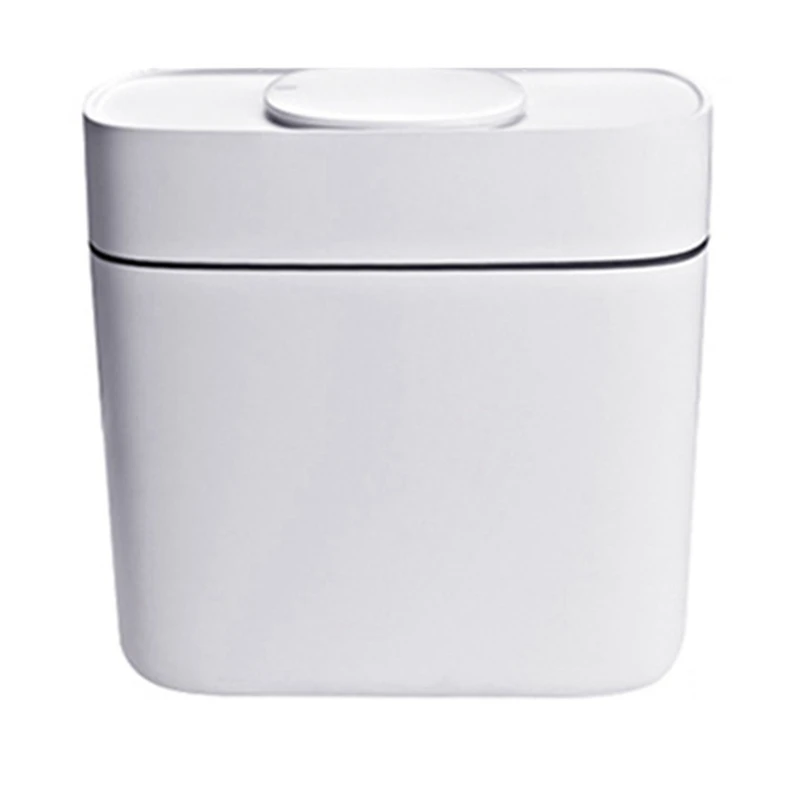 

Trash Can Household Toilet Bathroom Living Room Creative High-End Simple Covered Automatic Packaging Storage Bin