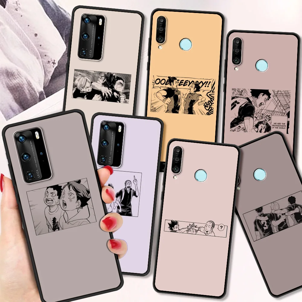 

Чехол Karasuno Haikyuu для Huawei P30 Pro P40 Lite E P Smart Y6 Y7 2019, мягкий чехол для телефона Huawei P30 Lite, чехол