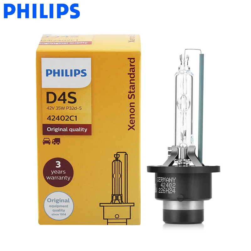Philips D4S HID 42402 35 Вт ксеноновые лампы 4200 к яркий белый светильник оригинальная