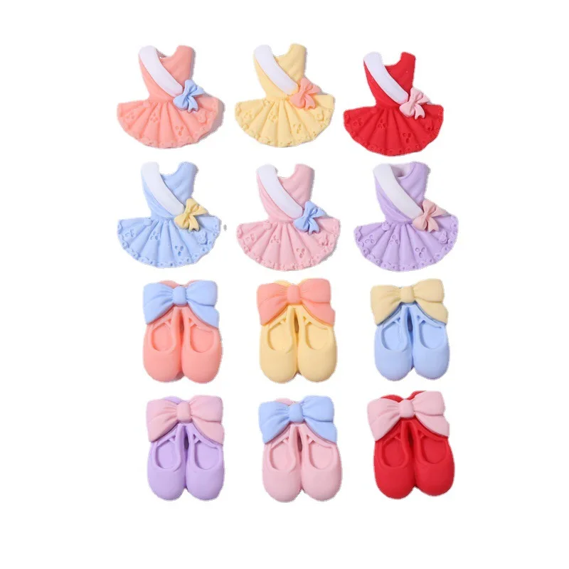 

20PCS Ballet Dress Dance Shoes Resin Flatback Hairpin Accessory DIY Phone Case Beauty Craft Material Clothing Decoration Supplie