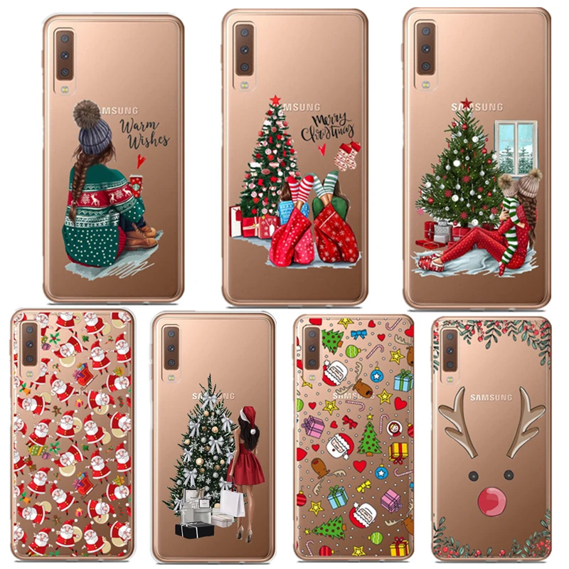 Веселого Рождества прозрачный силиконовый чехол для телефона Samsung Galaxy A51 A71 A10 A30 A50