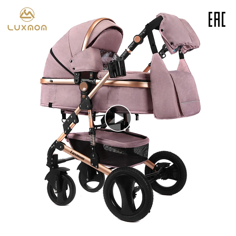 LUXMOM Детская коляска 2в1 двусторонняя Регулируемая тележка подлокотник на четыре