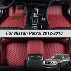 Роскошный кожаный 3D Rhd Lhd коврик для автомобиля под заказ с карманами напольный коврик коврики для Nissan патруль y61 y62 2012-2018 аксессуары
