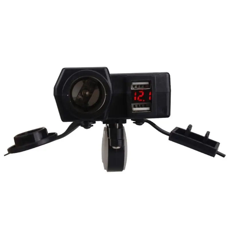 Водонепроницаемый мотоцикл 12 В двойной USB-порт питания Скутер ATV зарядное