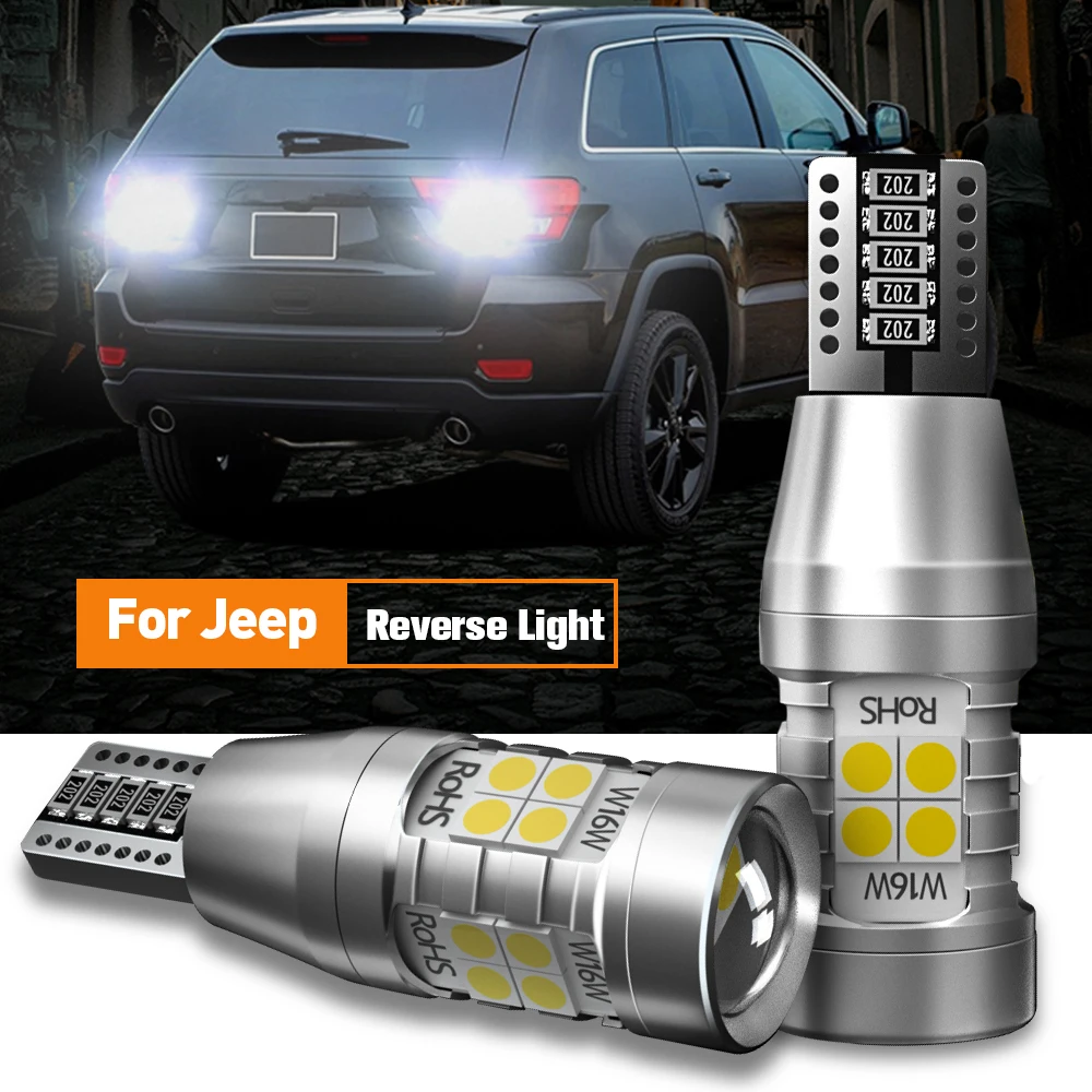 2 шт. Светодиодная лампа задсветильник хода W16W T15 Canbus для Jeep Cherokee KL Compass Grand 4 Patriot
