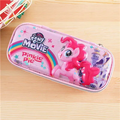 Pink 2 Kawaii Маленький Пони пенал; Забавный 3D единорог Пинки Пирог коробка для карандашей сумка для девочек большие канцелярские школьные принадлежности подарок - Цвет: Pink 2