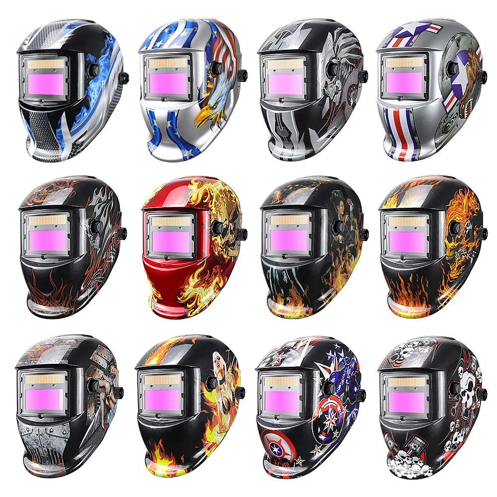 Сварочная маска JALU с автоматическим затемнением шлем/крышка/линза для работ