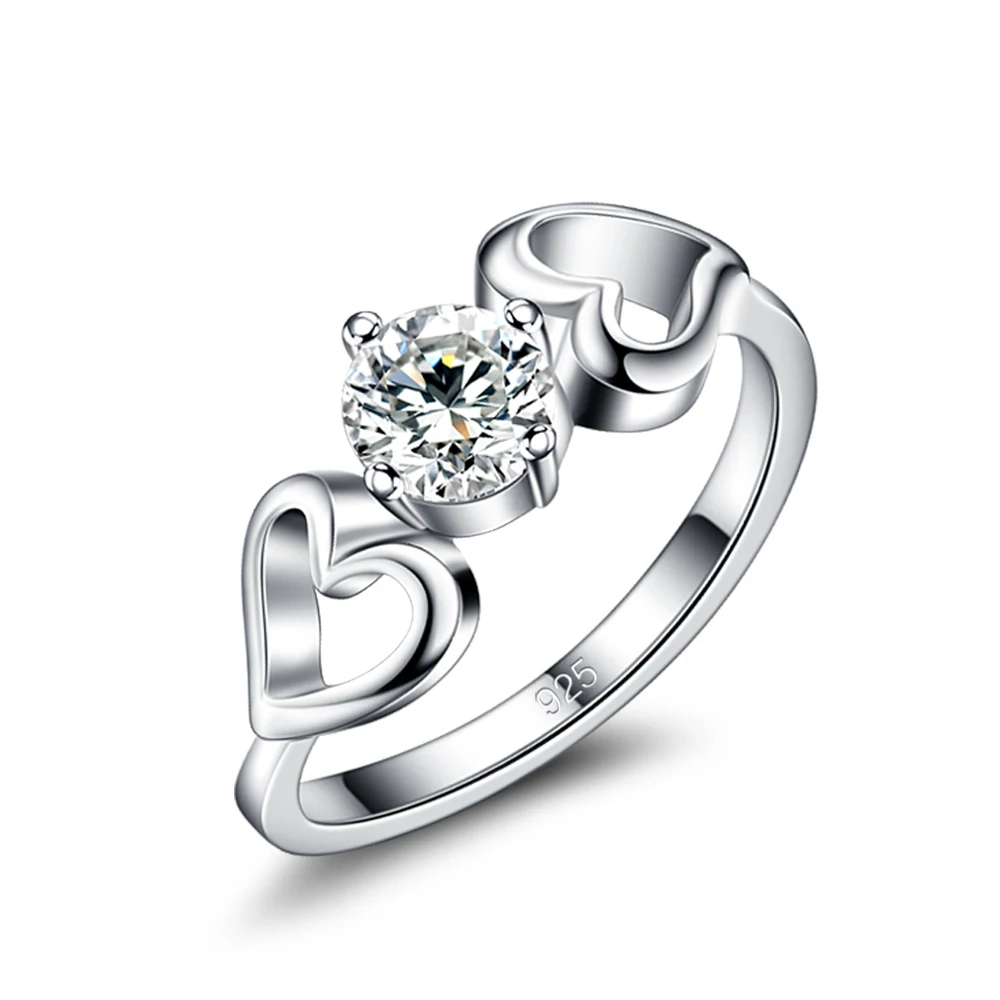 Новые модные однотонные 925 Серебряное кольцо Классический Обручальное ювелирные