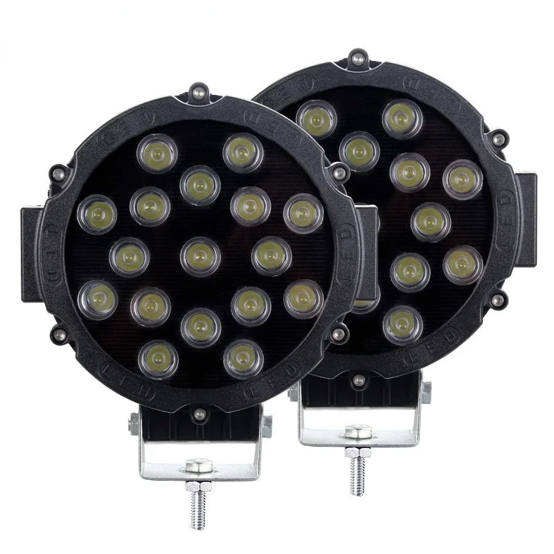

7 Inch Round LED Light 51W Led Work Light for SUV ATV 4x4 Off-road Wrangler Mitsubishi Vehicle Front Bumper Roof Lights 12V 24V