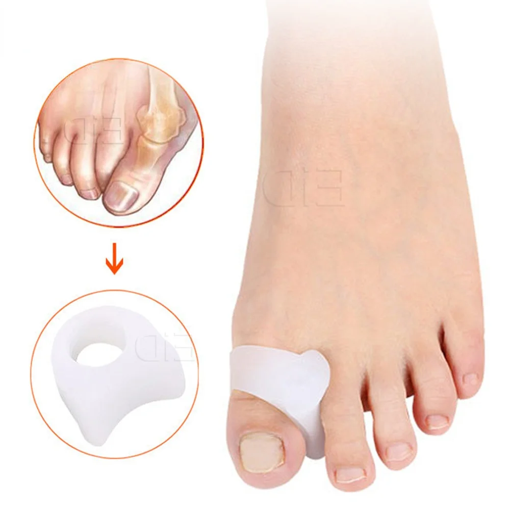 

2Pcs Silicone Toe Separator Bunion Splint Hallux Valgus Orthosis Correction Overlapping Spreader Foot Protector Inserts