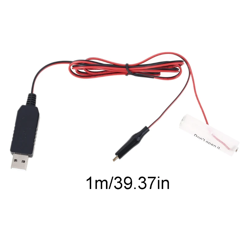 

USB to 3V 4.5V 6V 9V 12V AA Battery Eliminator Replace 2-8pcs LR6 AA Batteries