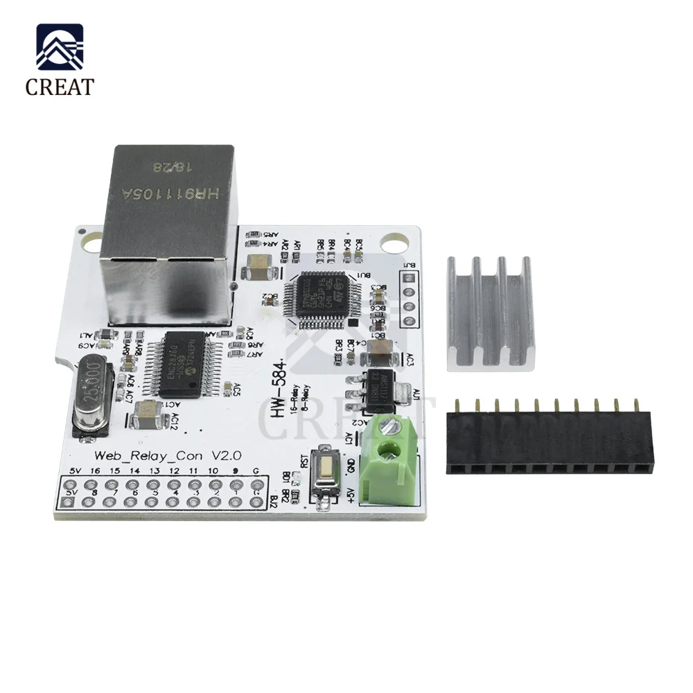 

Сетевой коммутатор 28J60 W5100 RJ45, 8 каналов, 5 В, 2 А