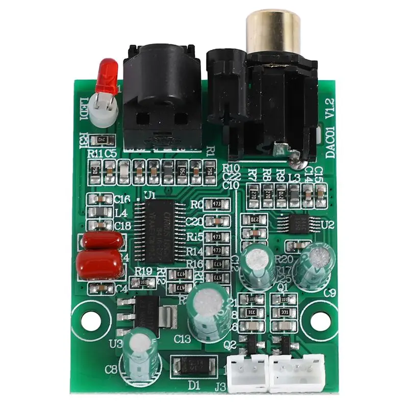 

Dac Digital Decoder Cs8416+Cs4344 Optical Fiber Coaxial Digital Signal Input Stereo Audio Output Decod For Amplifier Diy