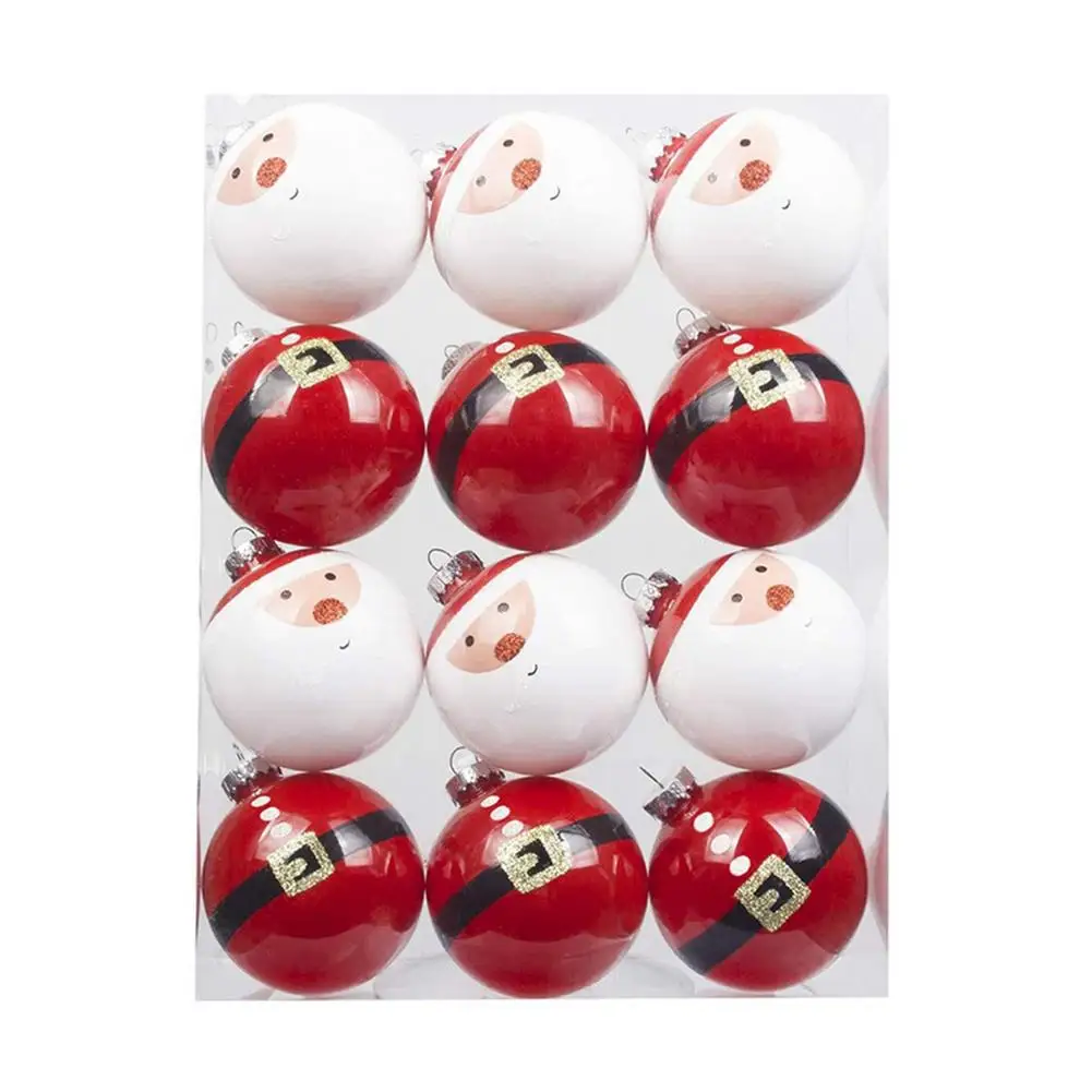 

Рождественские шары, набор украшений для рождественской елки, 12 шт. рождественских шариков, противоударные шарики для праздничного украшен...