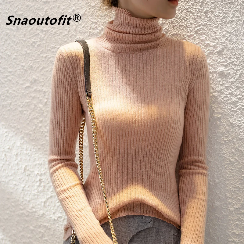 

Демисезонный Женские однотонные Цвет шерстяной свитер, воротник со сборками, Саморазвитие, все-матч, высокая эластичность, BM-9149-90