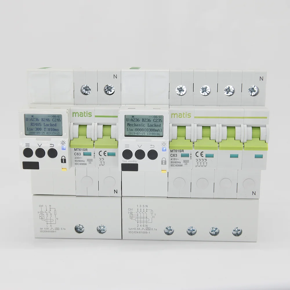 

Matis MT61SR earth leakage over under voltage overload protection circuit breaker