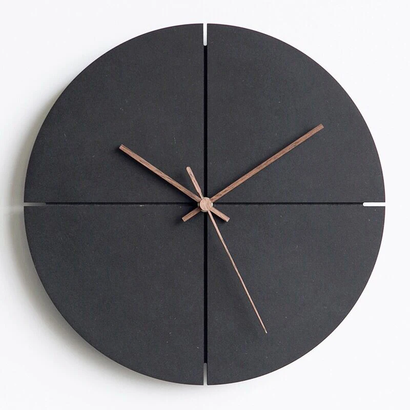 

Nordic Minimalist Wall Clock Creative Wooden Wall Clock Living Room Personality Household Watches Silent Wall Clocks Home Decor