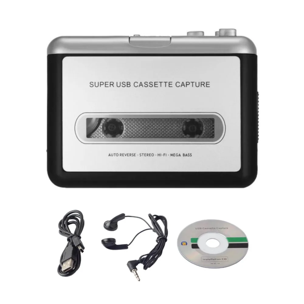 Портативный USB Кассетный плеер рекордер лента для MP3 конвертировать музыку на ленте на ПК кассеты в MP3 конвертер аудио кассетный плеер