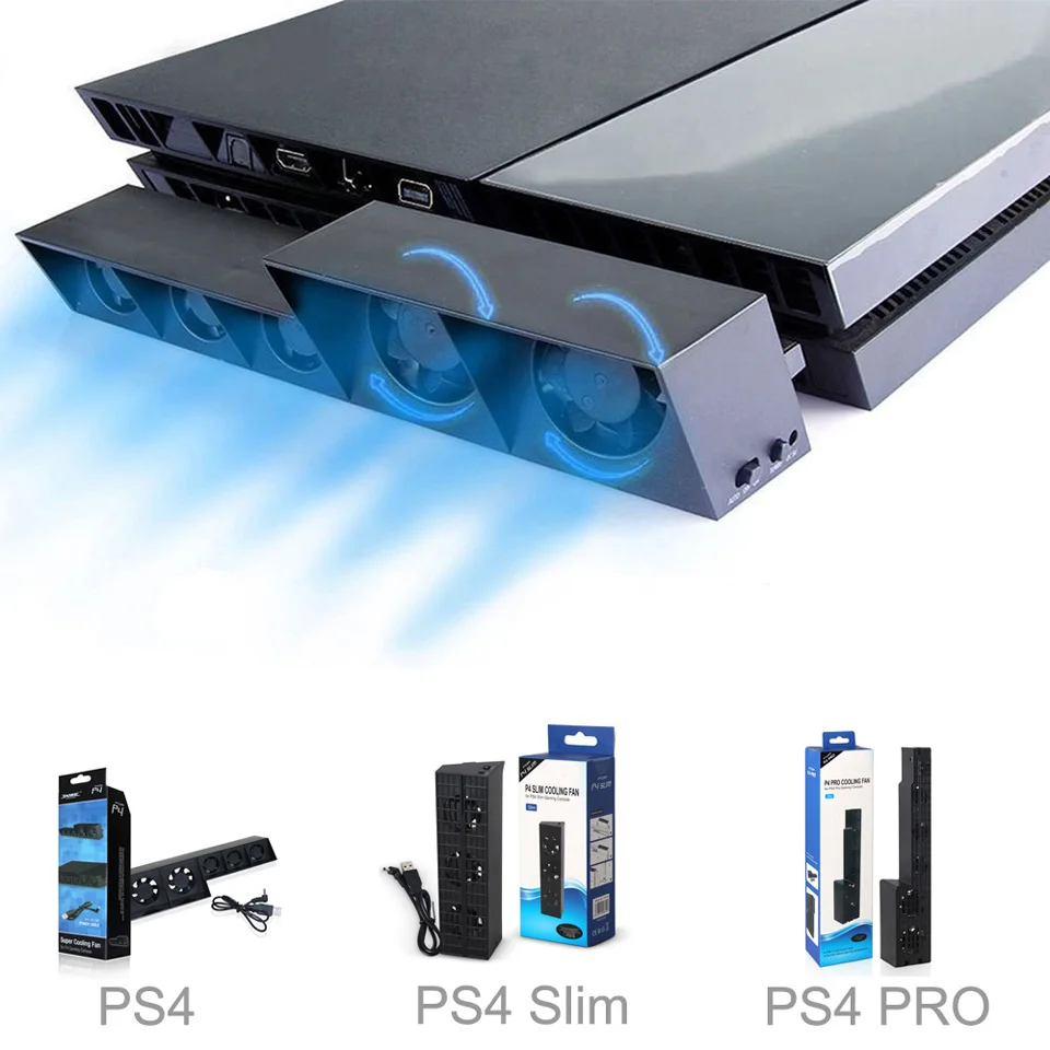 

Вентилятор турбо-охлаждения, внешний USB-кулер с автоматическим температурным контролем, радиатор для консоли Sony Playstation 4 PS4 Slim/PS4 Pro