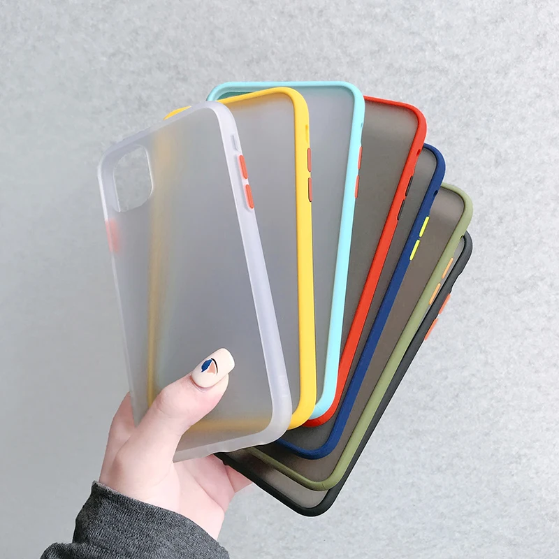 Мятный Гибридный простой матовый чехол-бампер для телефона iPhone 11 Pro Max XR XS 6S 8 7 Plus