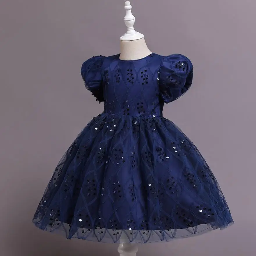 Юбка принцессы для девочки с рукавом-пузырьком детское красное элегантное