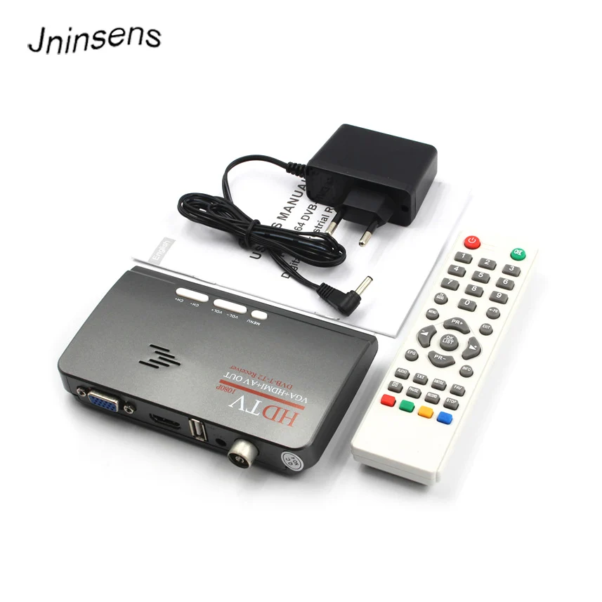 Цифровой 1080P HD HDMI DVB T T2 ТВ приставка тюнер приемник конвертер ключ с дистанционным