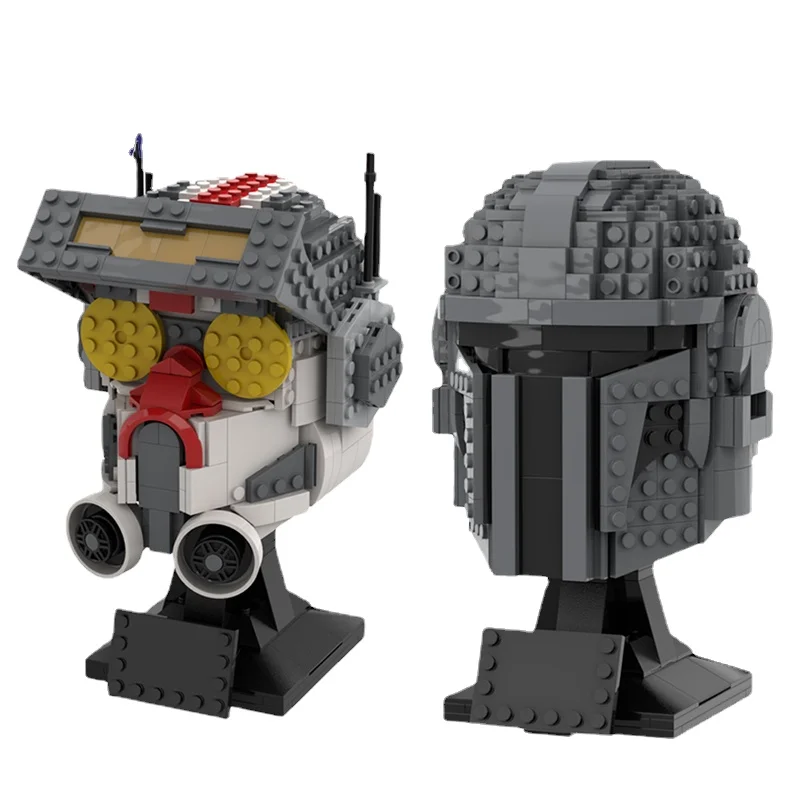Конструктор moc Space Team 99 военная Статуэтка на шлем боевые фигурки мандалорианцев