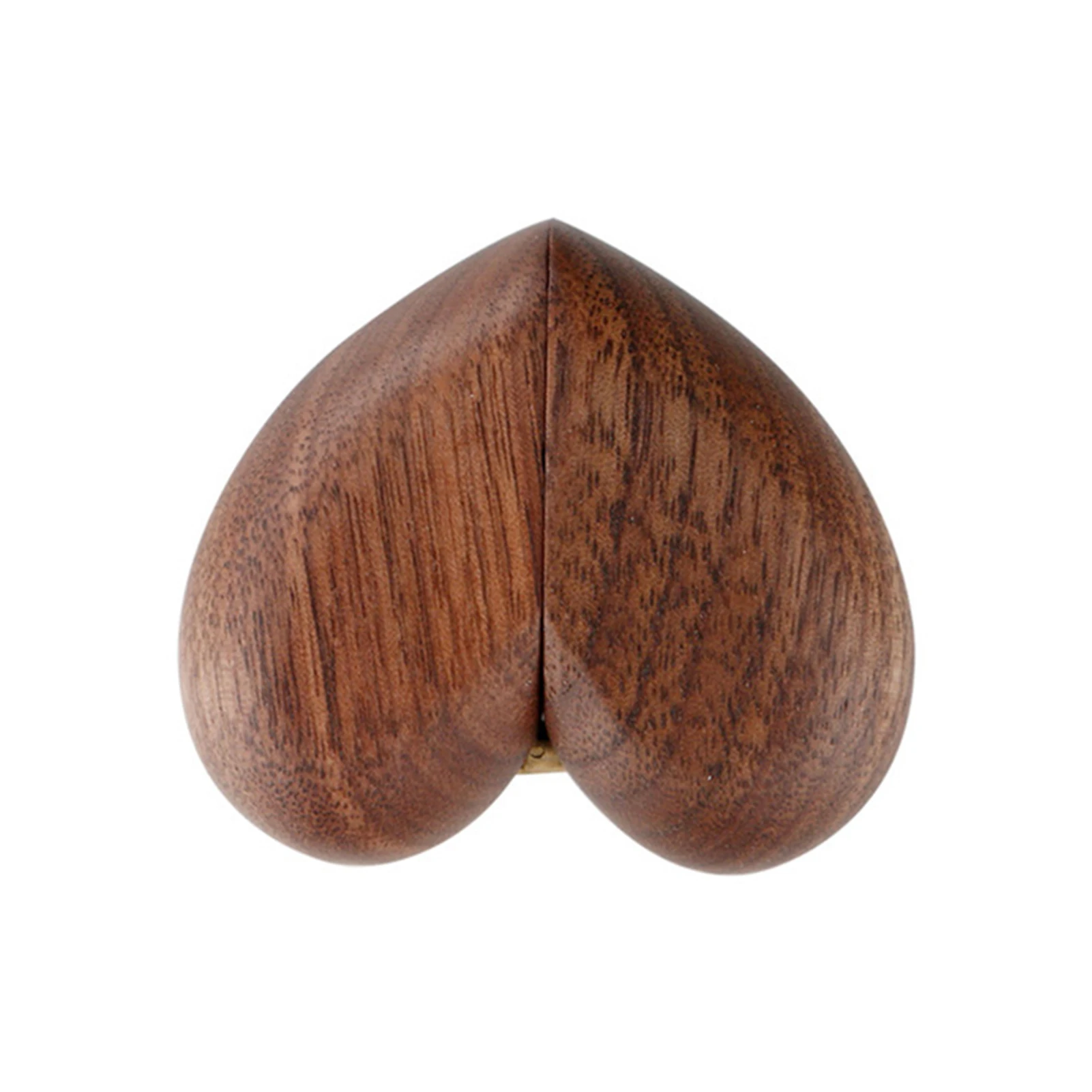 

Heart-shaped Ring Box 50*56cm Magnetic Walnut Wood Ring Holder Jewellery Case for Wedding Proposal Engagement RT88
