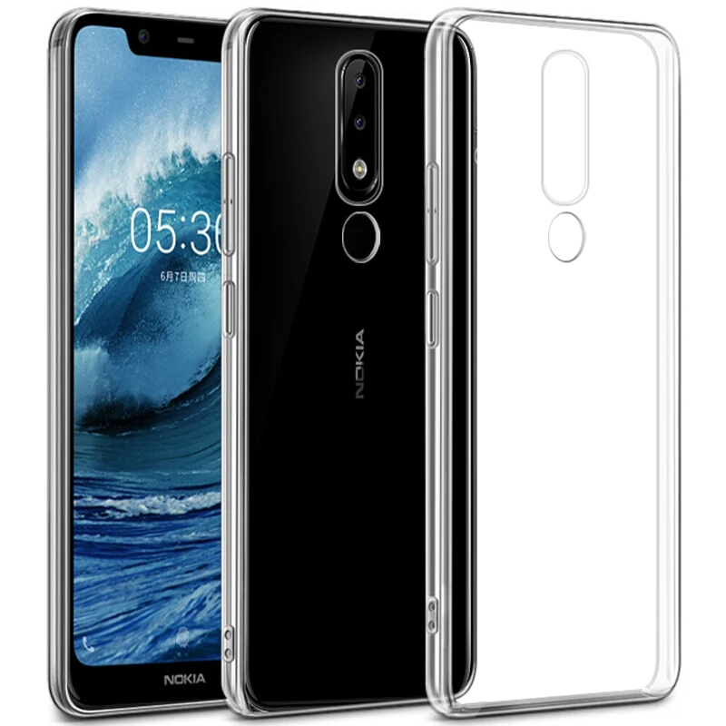 Прозрачный Мягкий Силиконовый ТПУ чехол для телефона Nokia 5 1 Plus X5 2018 86 &quotзадняя