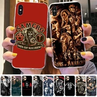 sons of anarchy phone case for iphone 13 8 7 6 6s plus x 5s se 2020 xr 11 12 pro xs max