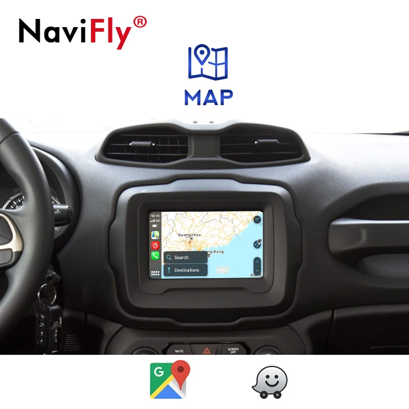 Apple Carplay Box беспроводной для Jeep Renegade 2017-2018 Поддержка оригинального 7 / 8 экрана Mirror