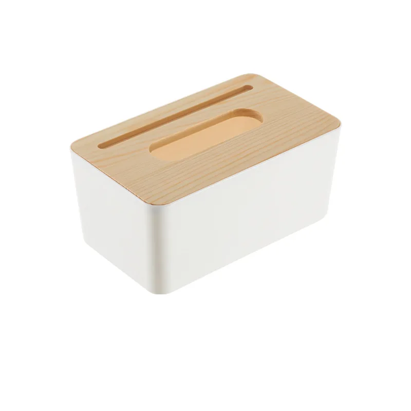 

Simple Nordic-Style Wooden Tissue Box Household Removable Mini Wooden Tissue Box Assorted Styles Paper Towel Storage Container
