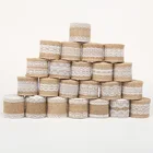 5 м лента из натуральной джутовой мешковины винтажная деревенская Свадьба Декор 2 дюймов Ширина лента из мешковины с кружевом ленты на Рождество, день рождения, вечерние поставки 