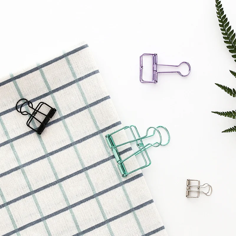5 шт. мини канцелярские выдалбливают связующего скрепки для бумаги зажимы