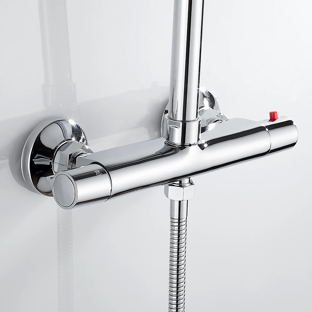 

Arrival High Quality Bathroom Thermostatic Mixer Valve Shower Faucet Inelligent Bathtub Mixer Brass Ceramics Core Bathtub Tap