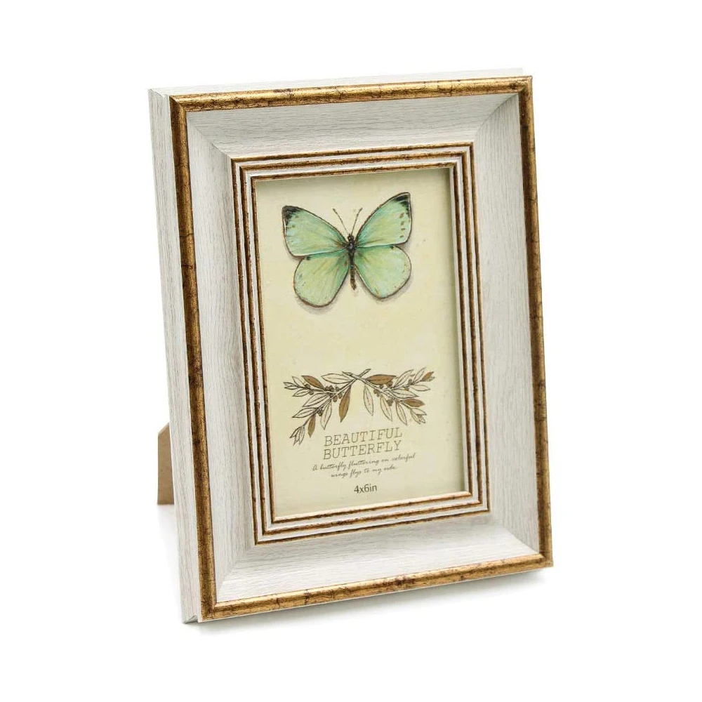 

4x6 5x7 8x10 Vintage Photo Frame Off White Gold Antique Distressed Wall Hanging Picture Frames Wedding Mother's Day Easter Gifts