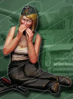 

Разобранная 1/35 девушка с ротом, исторический орган, набор из смолы, миниатюрная модель, Неокрашенная