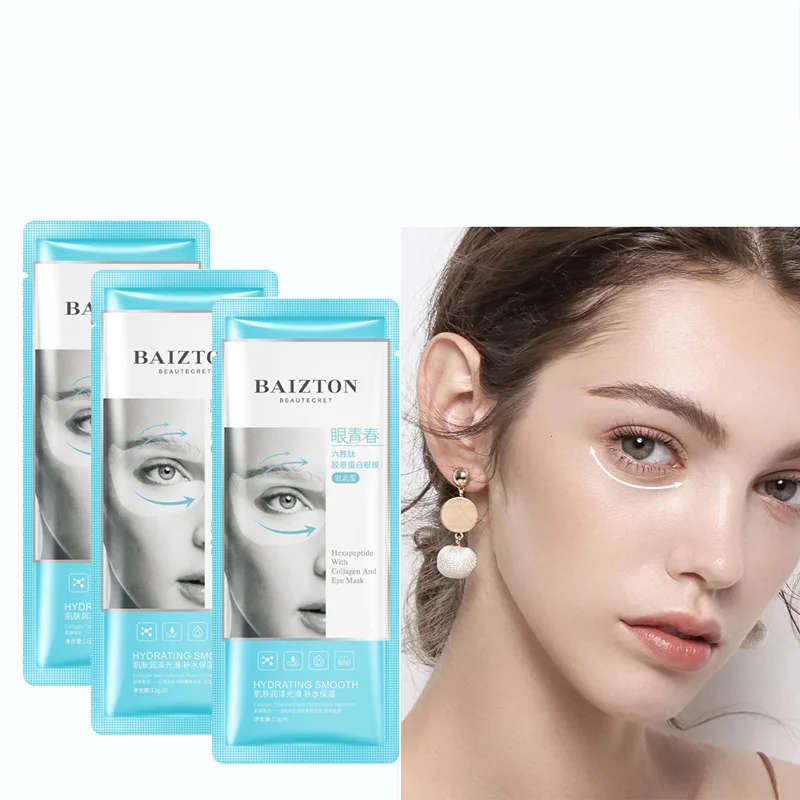 

Антивозрастные кристаллические увлажняющие патчи Hexapeptide для глаз, выцветают морщины, снимают усталость, выцветают, темные круги, уход за ко...