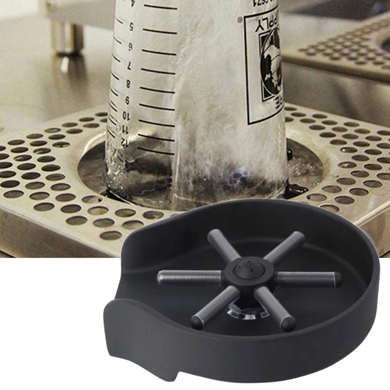 

Wine and Beer Glass Washer,Automatic Cup Rinser,Glass Rinser Cleaning Tool for Kitchen Sinks Bar Coffee Shop