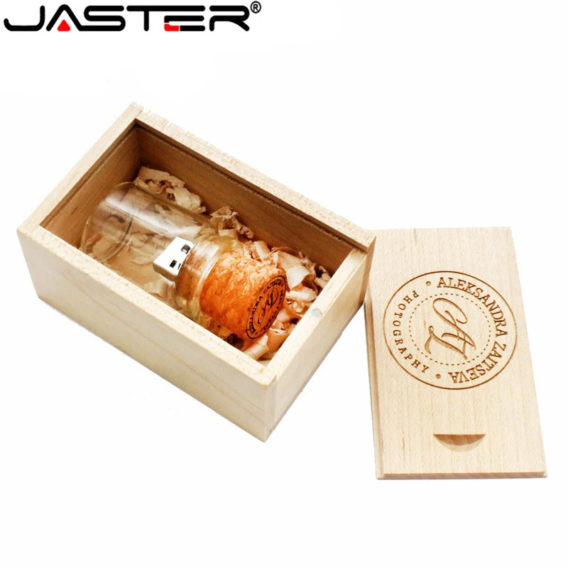Плавающая Флешка JASTER 4 ГБ 8 16 32 64 стеклянная бутылка wish usb флеш накопитель карта