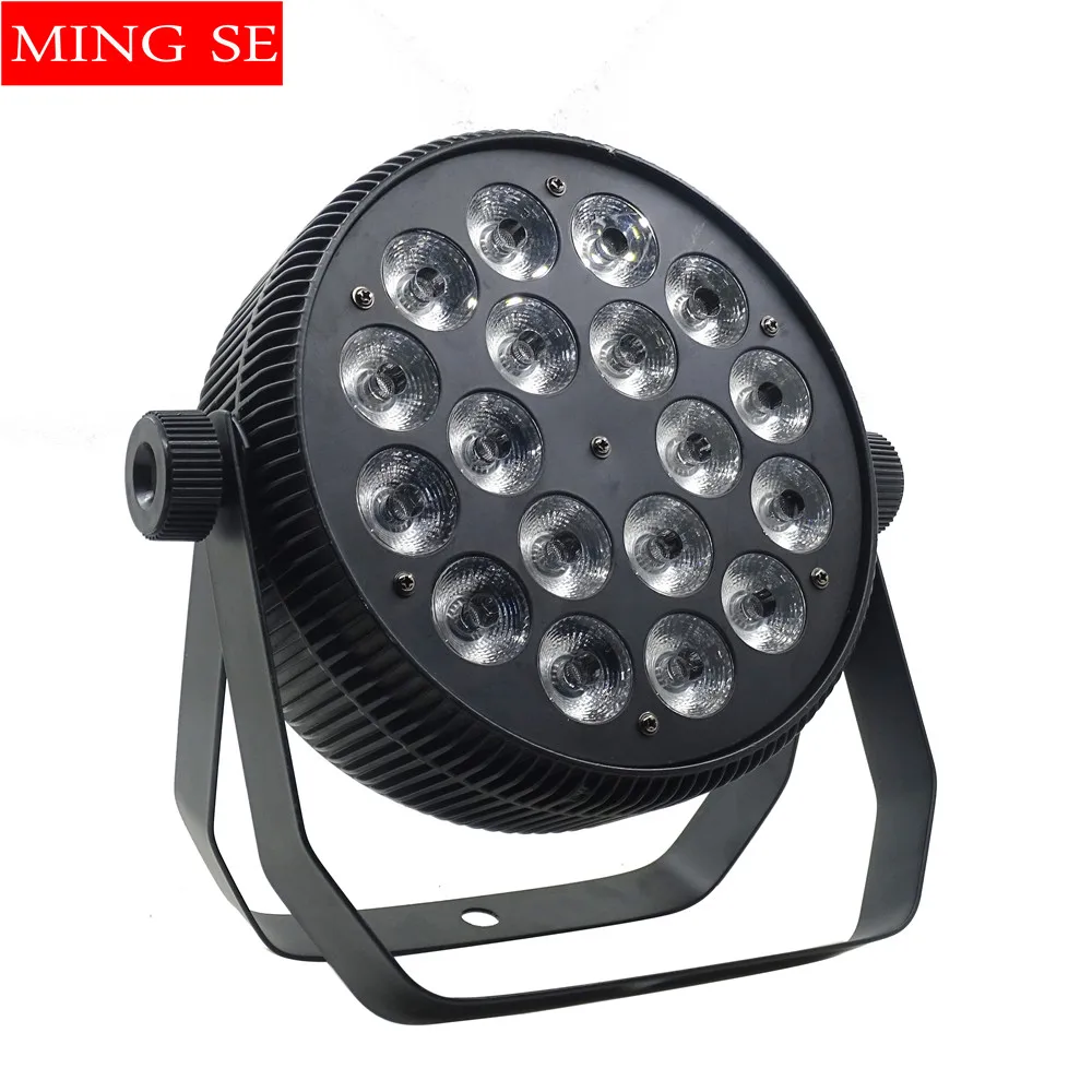 18x18 Вт алюминиевый светодиодный par свет RGBWA UV 6в1 светодиодный плоский панель с DMX512 контролем сценический свет DJ диско осветительная лампа