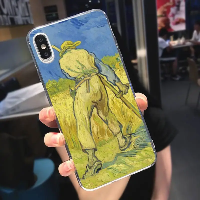 

Van Gogh Skull Tardis Phone Case Transparent for iPhone 6 7 8 11 12 s mini pro X XS XR MAX Plus