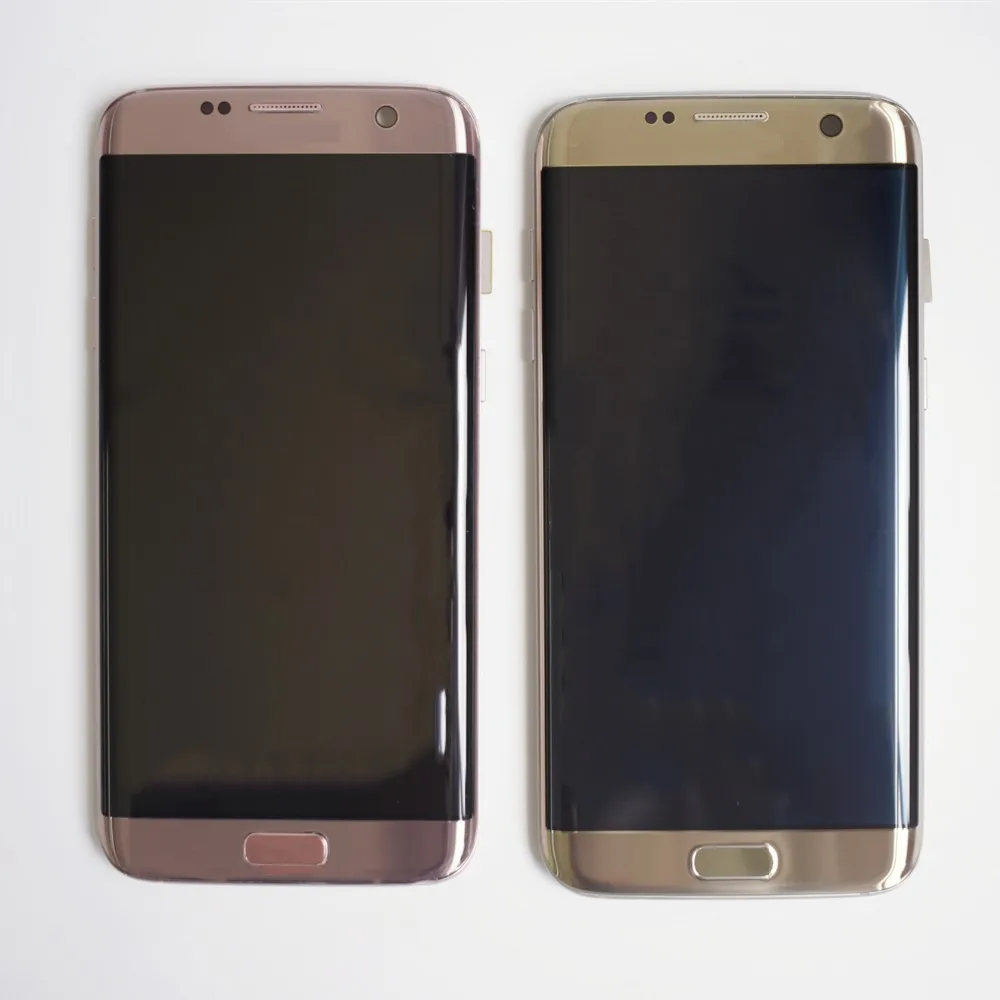 ЖК-дисплей Amoled для Samsung Galaxy S7 Edge сенсорный экран с дигитайзером и рамкой G935 G935F G935A