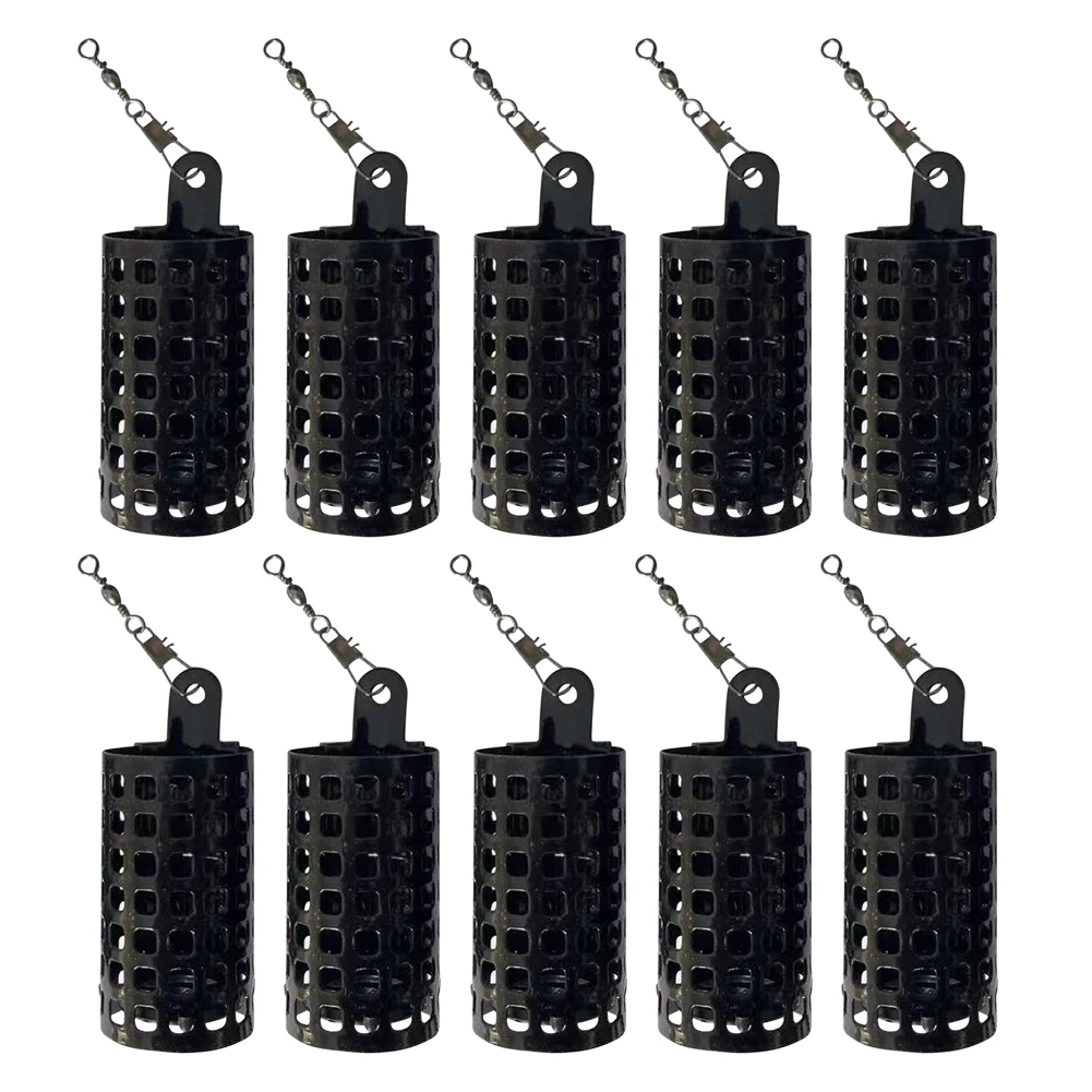 

10pcs 30/40/60g Fishing Bait Feeder Cages Holder Trap Metal Lure Container Basket Outdoor Fishing Tackle Accessories