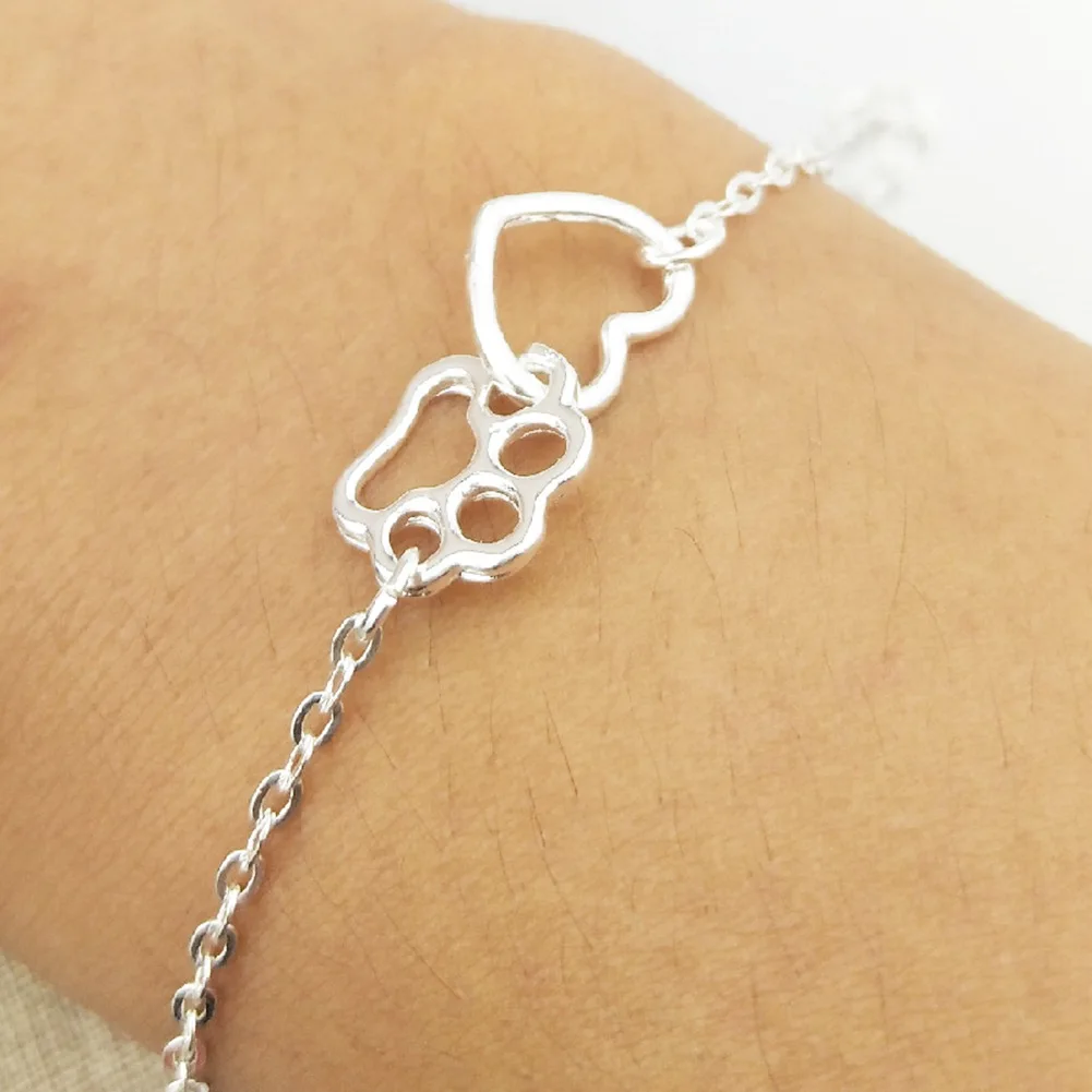 1 шт. полые браслеты в виде лап и следов домашних животных милые животные Tassut